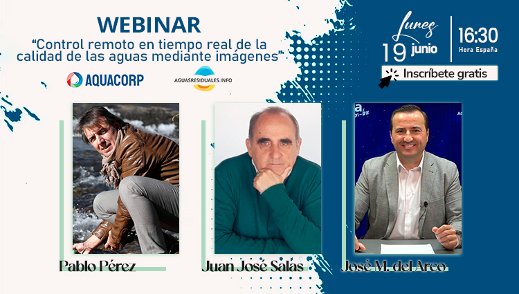 Inscríbete a la Webinar sobre "Control remoto en tiempo real de la calidad de las aguas mediante imágenes" el lunes 19 de junio