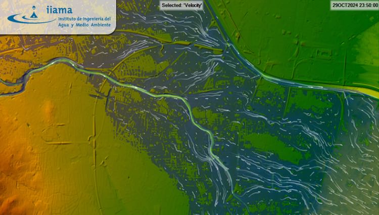 Un estudio del IIAMA reproduce  la inundaci&oacute;n de la DANA del 29 de octubre en l&rsquo;Horta Sud mediante simulaci&oacute;n hidr&aacute;ulica bidimensional