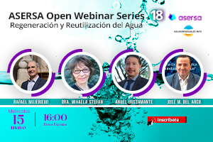 Inscríbete en el "ASERSA Open Webinar Series 18" para conocer procesos avanzados de oxidación ultravioleta en la reutilización de agua potable