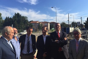 El presidente de la CH Mi&ntilde;o Sil visita las obras de ampliaci&oacute;n de la EBAR de Areas en Tui en la provincia de Pontevedra