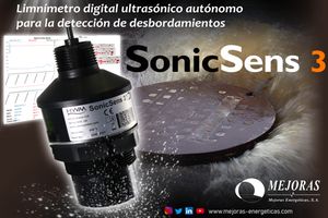 SonicSens 3, limnímetro digital autónomo para la detección de desbordamientos