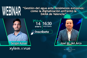 Inscr&iacute;bete en el Webinar T&eacute;cnico "Gesti&oacute;n del agua ante fen&oacute;menos extremos: c&oacute;mo la digitalizaci&oacute;n enfrent&oacute; la DANA de Valencia"