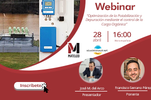 La "Optimizaci&oacute;n de la Potabilizaci&oacute;n y Depuraci&oacute;n mediante el control de la Carga Org&aacute;nica" el pr&oacute;ximo mi&eacute;rcoles 28 a las 16 h