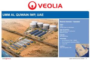 Año récord en desalación para Veolia Water Technologies