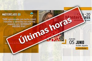 Últimas horas para la MasterClass 09 donde hablaremos de "SBR optimizado con lecho móvil y conoceremos las soluciones SEMBBA® MBSBR IFAS"