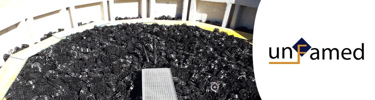 UNFAMED FABRICANTES AGUA, proveedor del relleno plástico desordenado SYSTEM-P para la nueva EDAR del curso bajo del río Urederra en Navarra