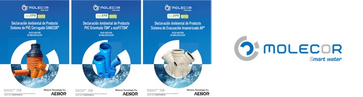 Molecor obtiene la Declaración Ambiental de Producto para tres de sus soluciones más significativas