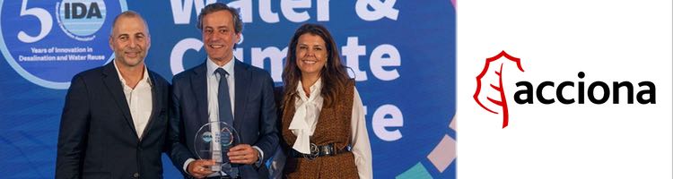 ACCIONA, galardonada por la Asociación Internacional de Desalación (IDA) 2023, por su compromiso con los criterios ESG