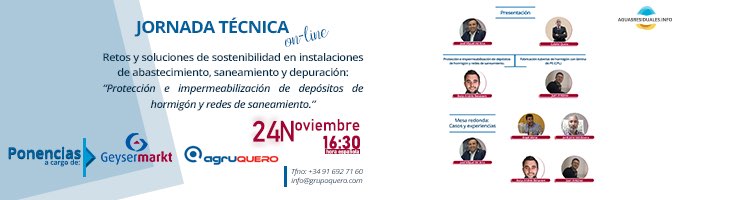 Últimas horas para la Webinar "Protección e impermeabilización de redes de saneamiento y depósitos de hormigón"