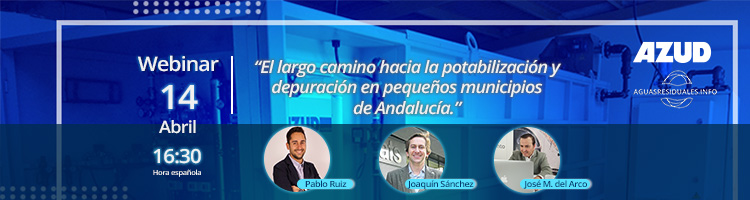 Inscríbete en la Webinar "El largo camino hacia la potabilización y depuración en pequeños municipios de Andalucía"