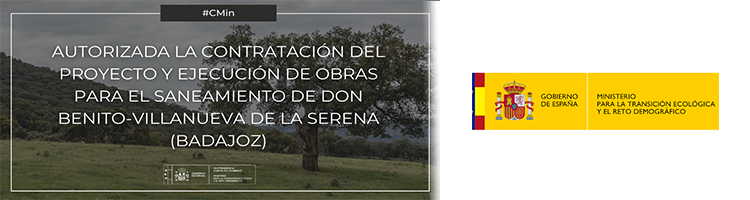 Autorizada por 72 M€ la contratación del proyecto y ejecución de obras para el saneamiento de Don Benito-Villanueva en Badajoz