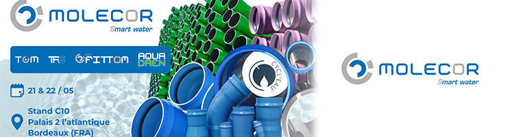 Molecor participará en la feria Cycl’eau Burdeos, Francia, presentando sus últimas novedades