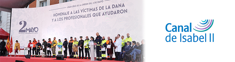 Canal de Isabel II, homenajeada junto a los equipos regionales que han intervenido en las situaciones de emergencia