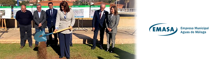 Colocada la primera piedra del futuro tratamiento terciario en la EDAR Peñón del Cuervo en Málaga