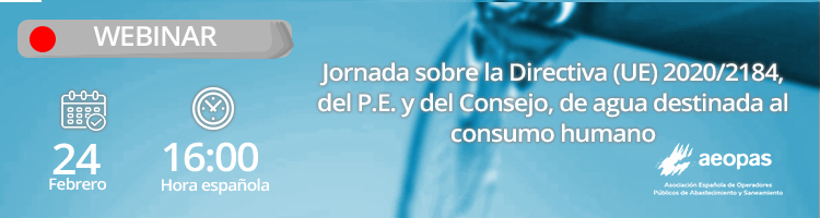 Inscríbete a la "Jornada sobre la Transposición de la Nueva Directiva sobre Agua de Consumo Humano"