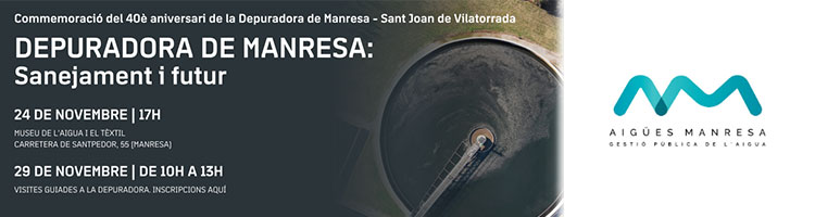 Se conmemoran los 40 años de la EDAR de Manresa con exposiciones y visitas a la planta