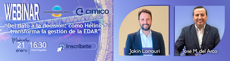 Inscr&iacute;bete en el Webinar T&eacute;cnico "Del dato a la decisi&oacute;n: c&oacute;mo Helinia&reg; transforma la gesti&oacute;n de la EDAR" con CIMICO