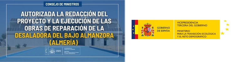 Autorizada la redacción del proyecto y la ejecución de las obras de reparación de la desaladora del Bajo Almanzora en Almería