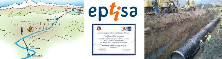EPTISA "Mejor Empresa de Consultoría" en 2016 según el BAsD por un proyecto de captación y desvío de aguas en Nepal