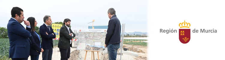 Avanzan las obras del colector de Lorca en las que el Gobierno de Murcia invierte 4,4 M&euro;