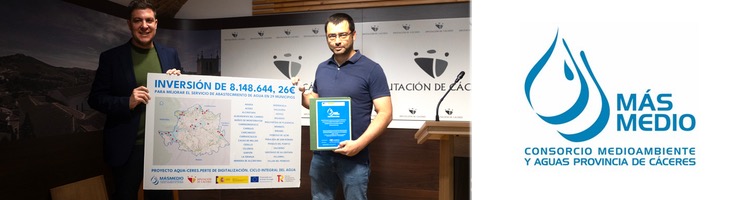MásMedio licita el contrato para la renovación de más de 25.000 contadores de agua en 29 municipios de Cáceres