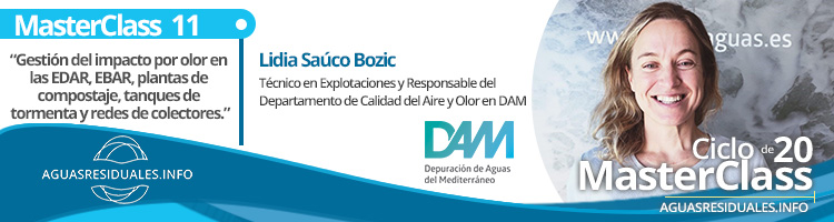 DAM patrocina y presenta sus proyectos y soluciones en la MasterClass 11 sobre "Gestión del impacto por OLOR en EDAR, EBAR, Red de Colectores y Plantas de Compostaje"