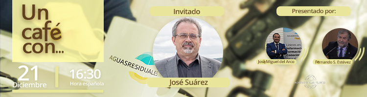 Últimas horas para inscribirte a ¡Un Café con... José Suárez, ex-Jefe del área de depuración del Canal de Isabel II !