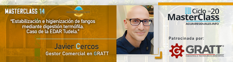 GRATT patrocina y presenta sus soluciones en la MasterClass 14 "Estabilización e higienización de fangos mediante digestión termófila. Caso de la EDAR Tudela"