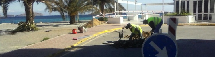 El Gobierno de Baleares inicia las obras de sustitución de los colectores del Canar Port y Coral en Santa Eulária del Riu en Ibiza