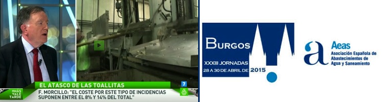 El presidente de AEAS expone en La Sexta los problemas que causan las toallitas húmedas en las redes de saneamiento