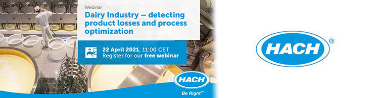 HACH organiza un Webinar sobre la "Industria láctea: detección de pérdida de producto y optimización de procesos"