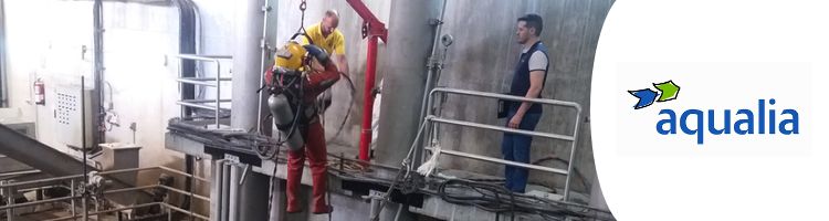 Espectacular operativo en la EDAR de La Ranilla en Sevilla para llevar a cabo reparaciones sin paradas técnicas