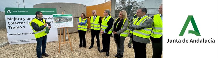 Carmen Crespo subraya la obra de "El Copero" en la visita al colector emisario del Puerto de Sevilla