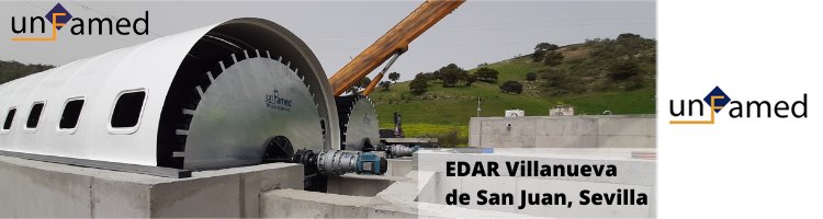 Instalados los biodiscos para la EDAR de Villanueva de San Juan en Sevilla
