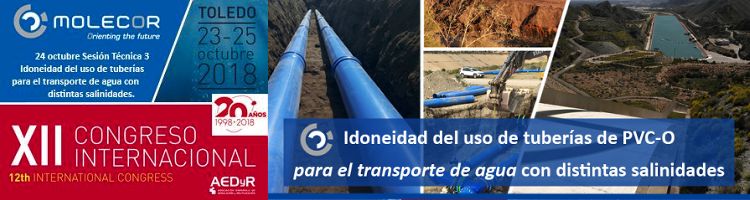 Molecor estará presente en el "XII Congreso Internacional de AEDyR" que se celebra del 23 al 25 de octubre en Toledo