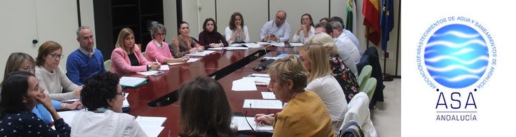 La Consejería de Salud recibe a los GT de Laboratorios y Tratamiento y Calidad del Agua de ASA Andalucía