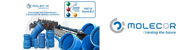 La exclusiva tecnología y productos de Molecor, estarán presentes en la K2019 de Düsseldorf - Alemania