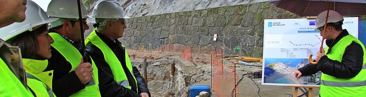 Avanzan las obras de la EDAR de Malpica en La Coruña que estará terminada en 2015 tras una inversión de 5,5 millones
