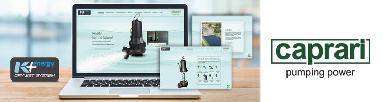 On-line el nuevo portal dedicado a las bombas "K+ Energy" de CAPRARI, para la gestión de las aguas residuales