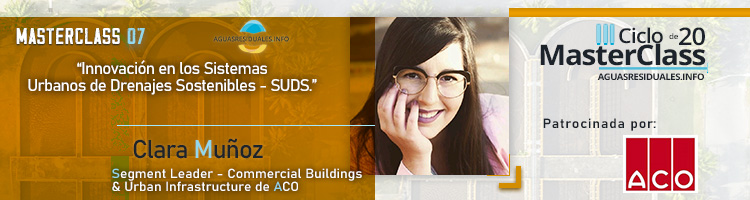 ACO patrocina y presenta sus soluciones en la MasterClass 07 "Innovación en los Sistemas Urbanos de Drenajes Sostenibles - SUDS"