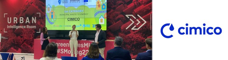 CIMICO ha sido galardonado con el premio Greencities and S-Moving Startup Europe Awards
