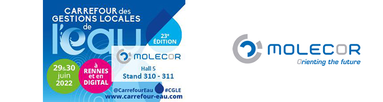 Molecor presente en el "23ª Carrefour des gestions Locales de l'eau 2022" que tendrá lugar en Rennes el 29 y 30 de junio