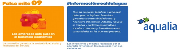 La campaña #Informaciónrealdelagua aclara quién fija las condiciones de la concesión y el papel de las operadoras
