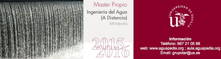 Últimos días para la preinscripción a la VIII Edición del Máster de Ingeniería del Agua ON-LINE de la Universidad de Sevilla