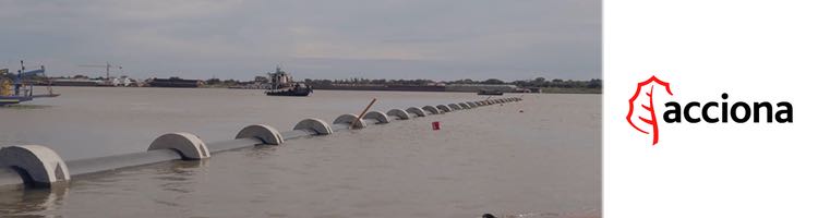 ACCIONA lanza el emisario subfluvial de la PTAR de Varadero, en Paraguay