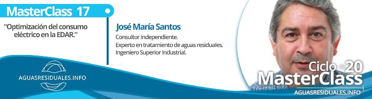 José María Santos impartirá la MasterClass 16 sobre "Optimización del Consumo Eléctrico en la EDAR"