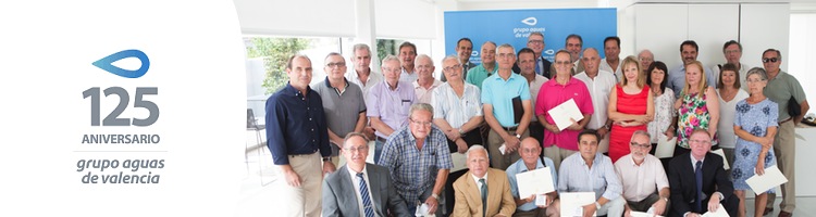 AGUAS DE VALENCIA reconoce la fidelidad de 35 empleados tras más de 470.000 días de servicio
