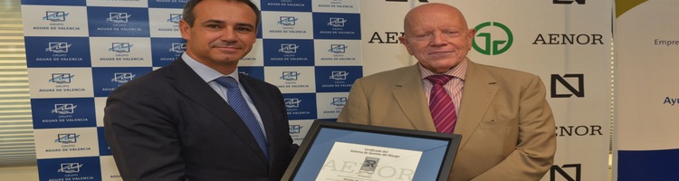 Aguas de Valencia consolida su liderazgo como única empresa privada española que certifica su gestión de riesgos