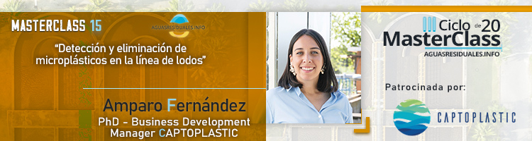 CAPTOPLASTIC patrocina y presenta sus soluciones en la MasterClass 15 "Detección y eliminación de microplásticos en la línea de lodos"