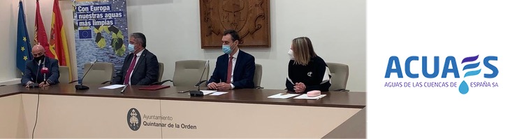 Acuaes firma el convenio por 11 M€ para mejorar el saneamiento y la depuración de Quintanar de la Orden en Toledo